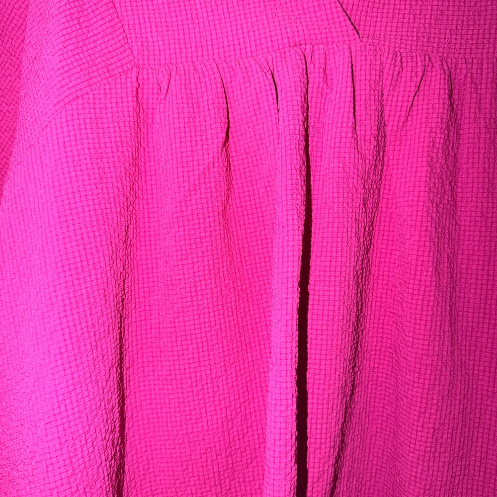 THML Fuchsia Ruffle Neck Dress - Picture 5 of 6